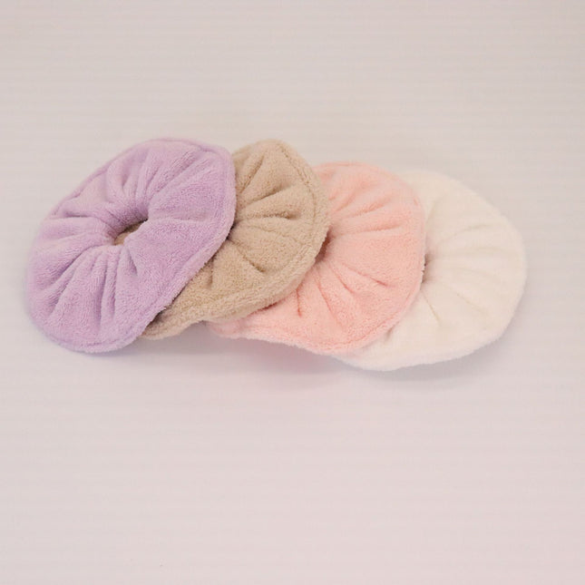 New cross-border microfiber towel ring super soft double plush large intestine hair ring coral fleece absorbent headband hair accessories