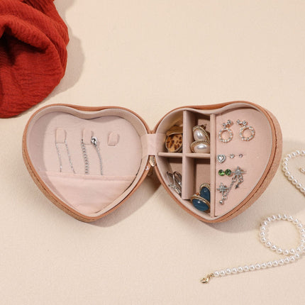 Cross-border New Retro Cork Jewelry Box Advanced Sense Storage Portable Travel Earrings Ring Necklace Storage Box