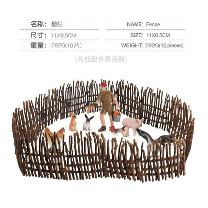 Animal Jurassic simulation farm scene sand table decoration fence large door frame dinosaur model toy