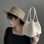 White with small bag (not purely hand-woven) / Length 11*width 14*height 15*