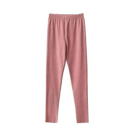 Women's Thermal Leggings with Fleece Lining, Spring and Autumn Thin Fleece Pants, Inner Wear, Plus Size Seamless Tight Pants, Warm Cropped Pants