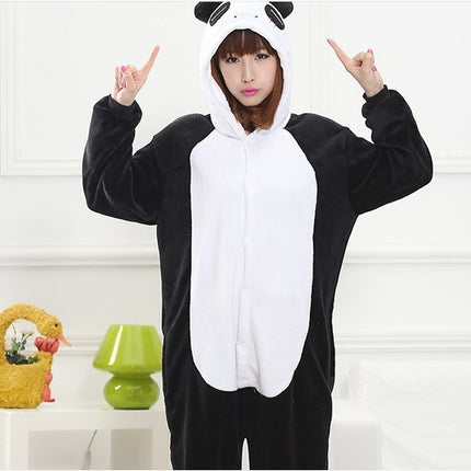 Mixed batch autumn and winter flannel adult cartoon conjoined animal pajamas red dinosaur home clothes toilet thickened wholesale