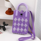 [high quality filling] diamond grid purple (purple portable) 10502