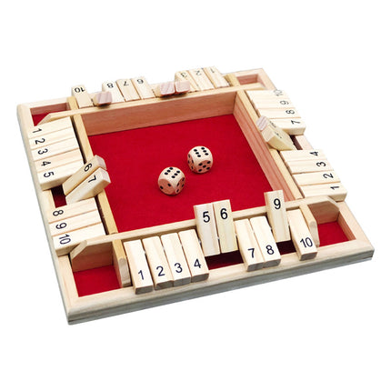 Double-sided Digital Four-sided Flip Card Game Chess Children's Parent-child Table Game Bar Party Drinking Wine Order Wooden Toy