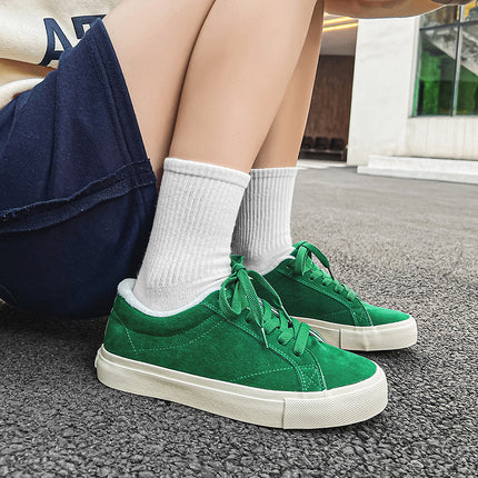 Autumn and Winter Fleece-Lined Warm Canvas Shoes, Men's Cotton Shoes, Casual Men's Shoes, Student Skate Shoes, Canvas Shoes with Fleece Lining