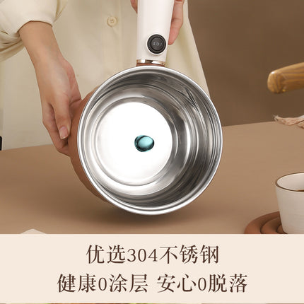 304 Liner Multi-functional Electric Cooking Pot Household Small Pot Dormitory Cooking Noodle Pot Hot Pot Small Electric Pot Intelligent Integrated Pot