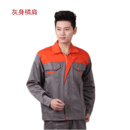 Autumn and winter long-sleeved overalls suit men's and women's labor protection clothing jacket workers workshop tooling large size maintenance clothing tooling,