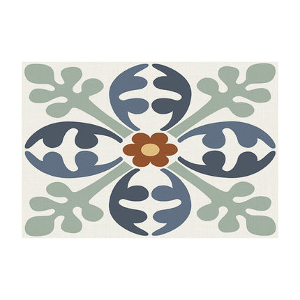 Temu Cross-Border New Product Ins Style Small Fresh Placemat Digital Printing Square Insulation Mat Restaurant Table Mat Wholesale