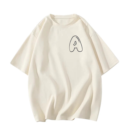 100% Pure Cotton Short-Sleeved T-Shirt for Women 2026 New Loose-Fitting Niche Design Letter Half-Sleeve Top Ins