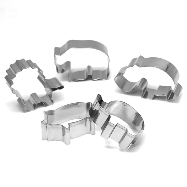 Wholesale animal series stainless steel biscuit mould suit lion tiger elephant animal biscuit biscuit cutting mould