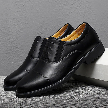 Cross-Border Casual Leather Shoes Youth Formal Shoes Security Professional Business Formal Leather Shoes Men's Slip-On Manufacturer Foreign Trade