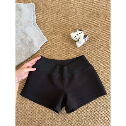 Gray Hot Pants New Style Slimming Hot Girl Shorts for Women Summer High-Waisted A-Line Casual Sports Shorts for Petite Figures 2025 Outerwear