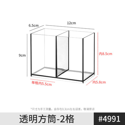 Transparent Storage Box Cosmetics Organizer Desktop Lipstick Makeup Brush Skin Care Product Pen Holder Makeup Box Storage Shelf
