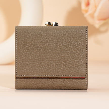 Cross-border Japanese Genuine Leather Girl's Wallet Coin Bag rfid Anti-theft Brush Japanese Hot Sale Multi-function Women's Coin Purse