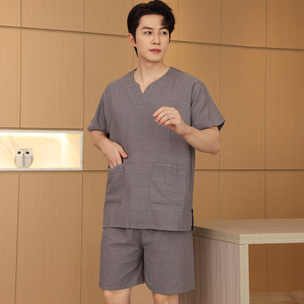 Soft Cotton Sweatshirt Women's Men's Couples Cotton Fertilizer plus size Bath Clothes Massage Chinese Steamed Sauna Clothes