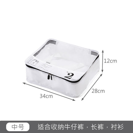 Travel storage bag four-piece wash cosmetics storage bag multi-functional large-capacity finishing storage bag clothing points