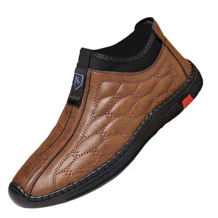 Cotton Shoes 2025 Winter New Men's Velvet Thickeneded Comfortable Soft-Soled Casual Leather Shoes Winter Cold-Proof and Warm Cotton Shoes