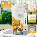 (including tax price) / Double drinking coffee cup 530ml sunflower (5d process)