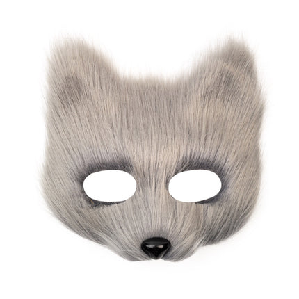 Fox Mask suit Plush Hand-made Animal Tail Gloves Tail Halloween Party Cat Animal Cos Props