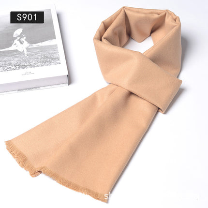 New Plaid Scarf for Men in Autumn and Winter, New Korean Version for Boyfriend, Plaid Scarf, Shawl, Male and Female Students, Couple to Keep Warm