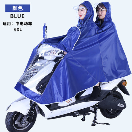 Electric Vehicle Raincoat, Battery Vehicle, Motorcycle, Adult Single/Double Person, Enlarged Full-Body Rain Poncho, Stylish, Enlarged and Widened