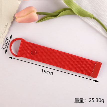 New 32mm Japanese and Korean Ins Style Dopamine Color DIY Keychain Ribbon Lanyard Embroidered Canvas Strap Korean Strap