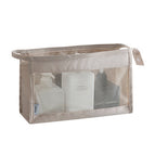 Beige cosmetic bag