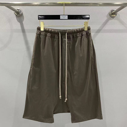 SUBHUMAN men's chic dark five-point harem hanging baggy pants shorts casual middle pants