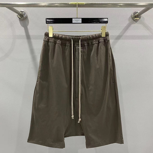 SUBHUMAN men's chic dark five-point harem hanging baggy pants shorts casual middle pants