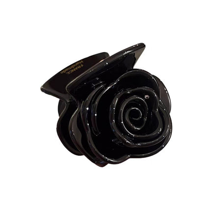 Double-Sided Rose Flower Hairpin ~ Korean France Elegant Medium Ponytail Clip Hair Clip French Shark Clip