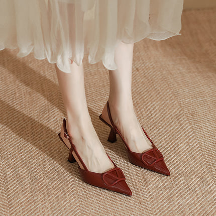 Grape Mom High Heels Women's Stiletto High-End Fashion Shoes Women's Sandals Women's Fashion Women's Shoes 2025 Spring and Summer