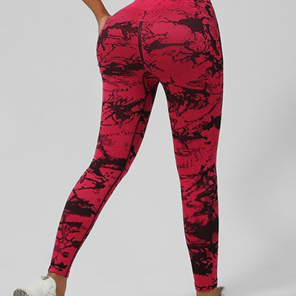 Cross-Border Seamless Tie-Dye Yoga Wear Beautiful Back Sports Bra High Waist Peach Butt Lift Fitness Tights Suit for Women