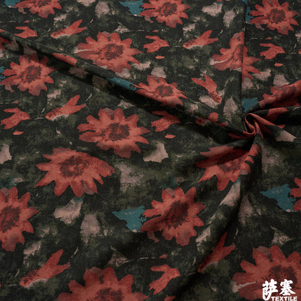 Hemp Cotton Digital Printed Fabric Yunnan Lijiang Retro Bohemian Fabric Hotel Pillow Bar Tablecloth