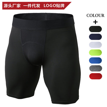 Men's PRO Tight Sports Shorts Basketball Running Fitness Training Mesh Stitching Quick Drying High Stretch Shorts