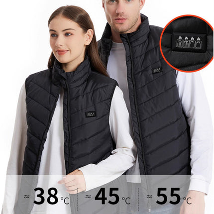 New Smart Heating Vest Dual-Control Constant Temperature Warm Outdoor Heating Clothing for Men and Women, Cold-Proof and Warm Electric Heating Vest for Women