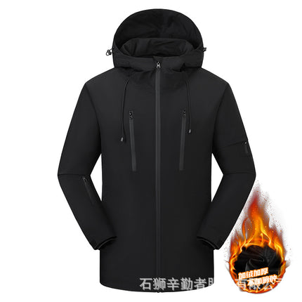 Winter Warm Heating Charge Clothes Windproof Rainproof Plus Velvet Jacket Outdoor Electric Jacket Mountaineering Cold-proof Charge Clothes