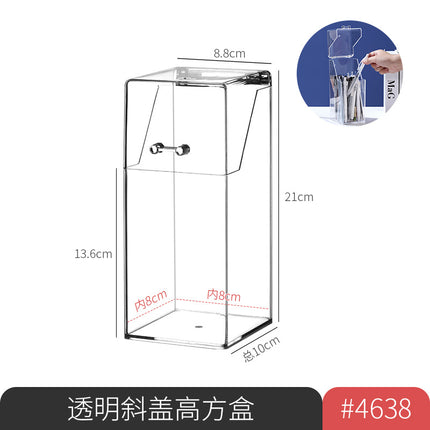 Transparent Storage Box Cosmetics Organizer Desktop Lipstick Makeup Brush Skin Care Product Pen Holder Makeup Box Storage Shelf