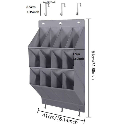 Cross-border door back storage bag storage hanging bag shoe bag bedroom multi-layer sundries finishing non-woven fabric storage bag wall-mounted