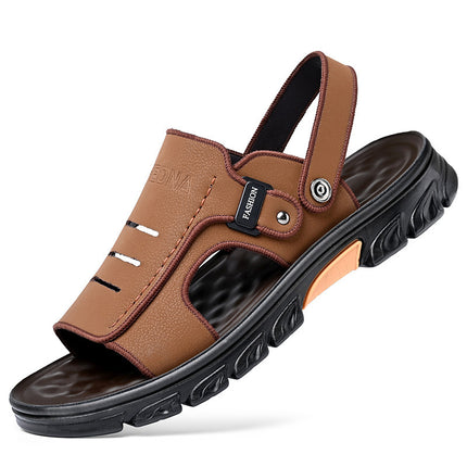 Factory new export sandals men's non-slip deodorant wear-resistant driving sandals and slippers two wear middle-aged dad slippers