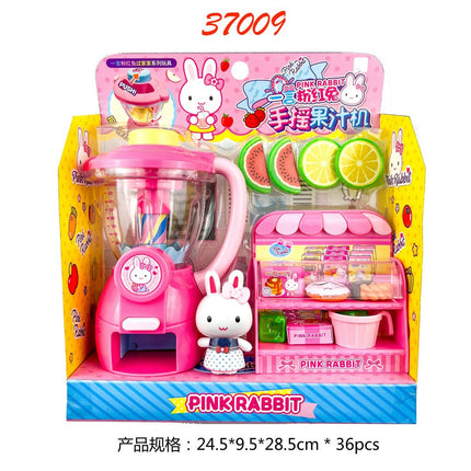 One-word pink rabbit kitchen refrigerator cake dessert shop girl simulation play house toys wholesale mini notebook