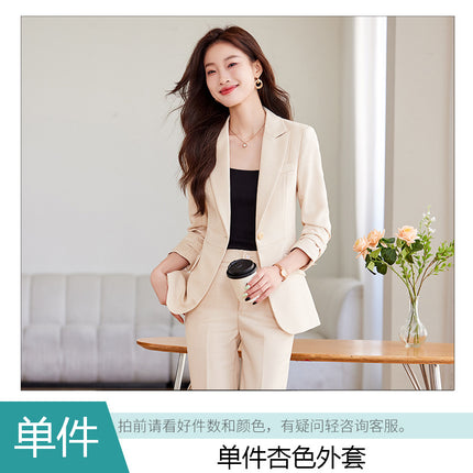 Professional suit suit autumn and winter 2024 new fashion temperament goddess fan host OL formal suit overalls