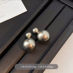 Shijia colorful 4#Pearls [pair of 925 silver needles]