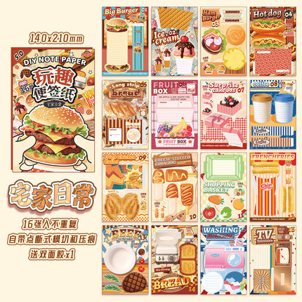 Xinmo Creative Fun Full Set Pet Sticky Notes Journal Drawing Materials DIY Gift Vintage Sticker Set