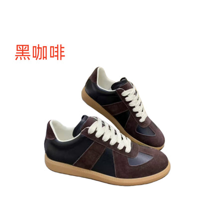 Internet Celebrity Popular Men's and Women's Couple Shoes, Versatile Trendy Shoes, Retro Sports White Shoes, Genuine Leather Moral Training Shoes, Men's Shoes