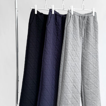 Dorothy Winter New Warm and Sunny Rhombic Cold-proof Quilted Walking Pants All-match Loose Thickened Casual Pants