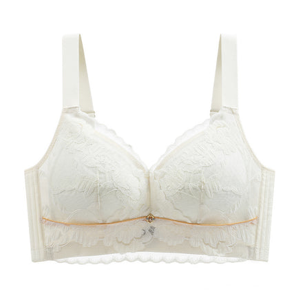 Large Chest Shown Small Underwear Women's Ultra-thin Full Cup Breast Anti-sagging Adjustable Summer Bra