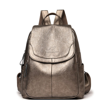 Barrel Kangaroo Women's Bag 2025 New genuine goods Women's Large Capacity Soft Leather Backpack Simple Fashion Travel Bag