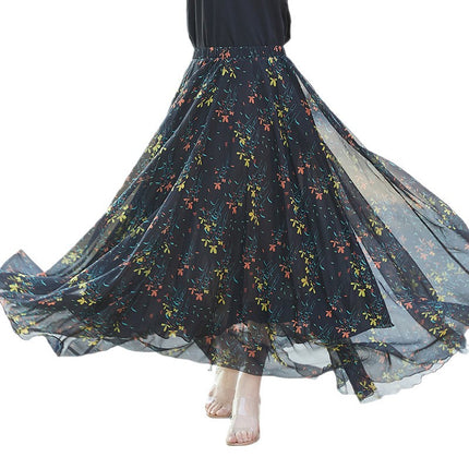 European and American Printed Skirt for Women Amazon 2025 Summer New Casual Seaside Vacation Long Skirt Skirt