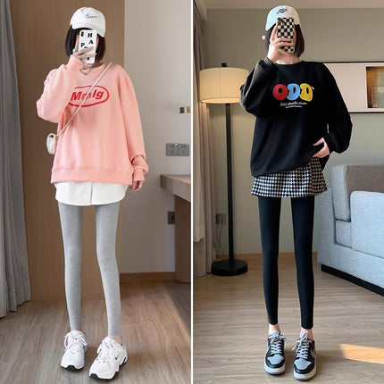 Autumn and Winter Base Layer Magic Butt-Covering Curtain Inner Layering Skirt with Fake Hem for Women, White Half Skirt