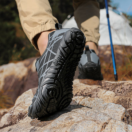 Men's Mountaineering Mesh Shoes Big Head Men's Shoes Wide Sole sneaker Wide Head Plus Fat High Back Foot Fat Wide Last Mesh Shoes